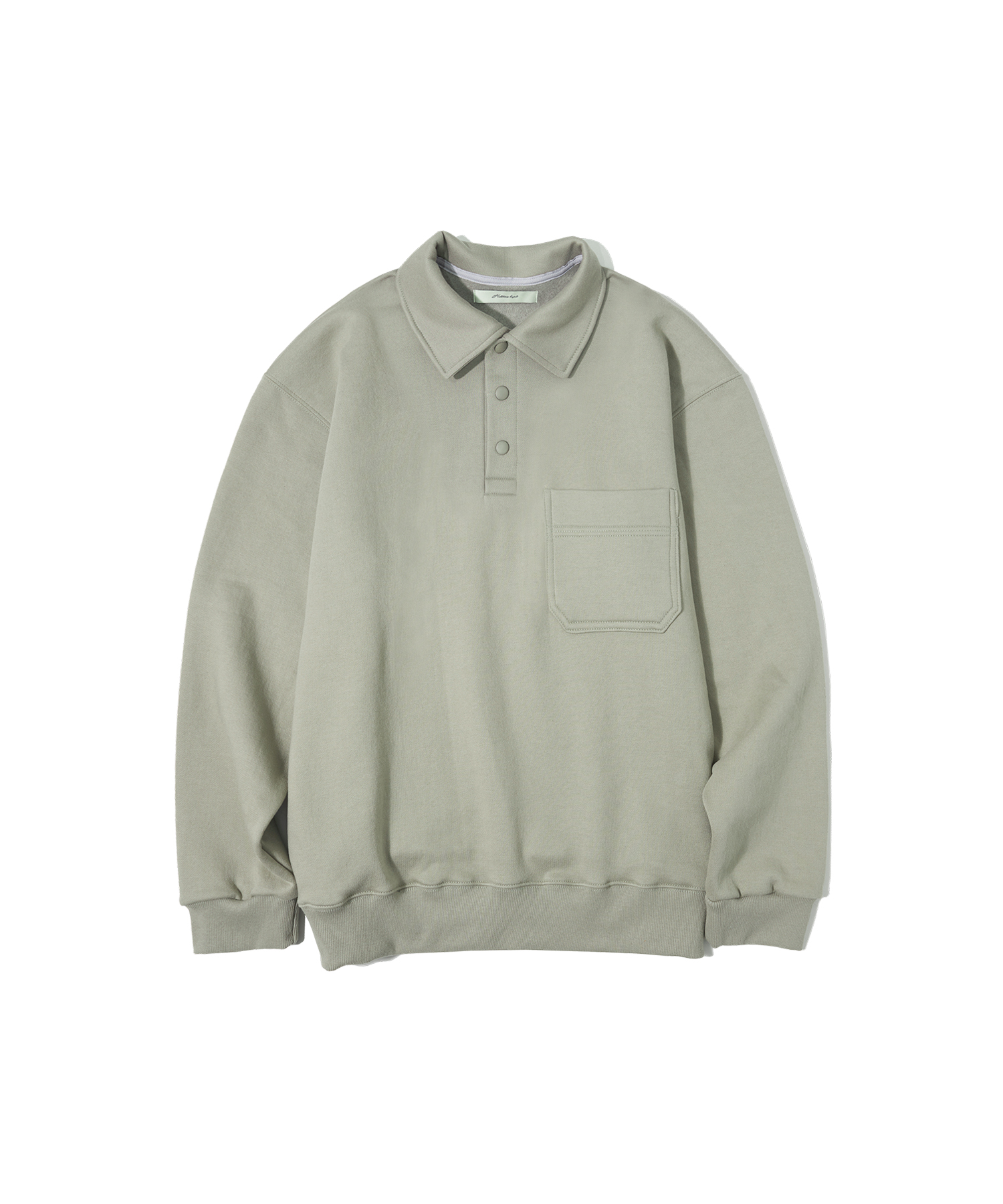 [12/8 예약발송]T6007 Collar sweat shirt_Light khaki