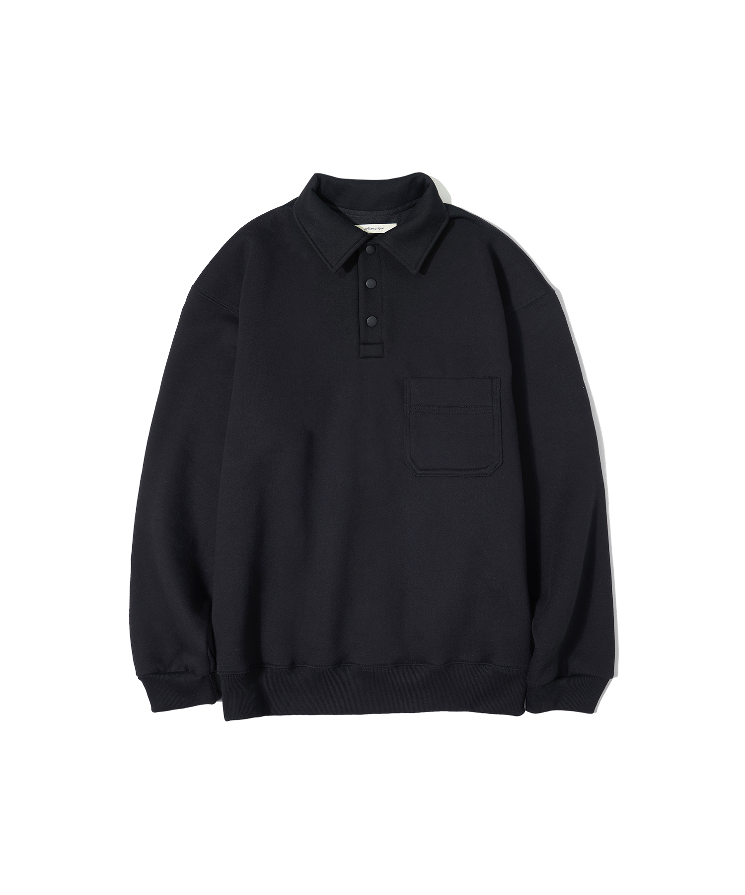 [12/8 예약발송]T6007 Collar sweat shirt_Black