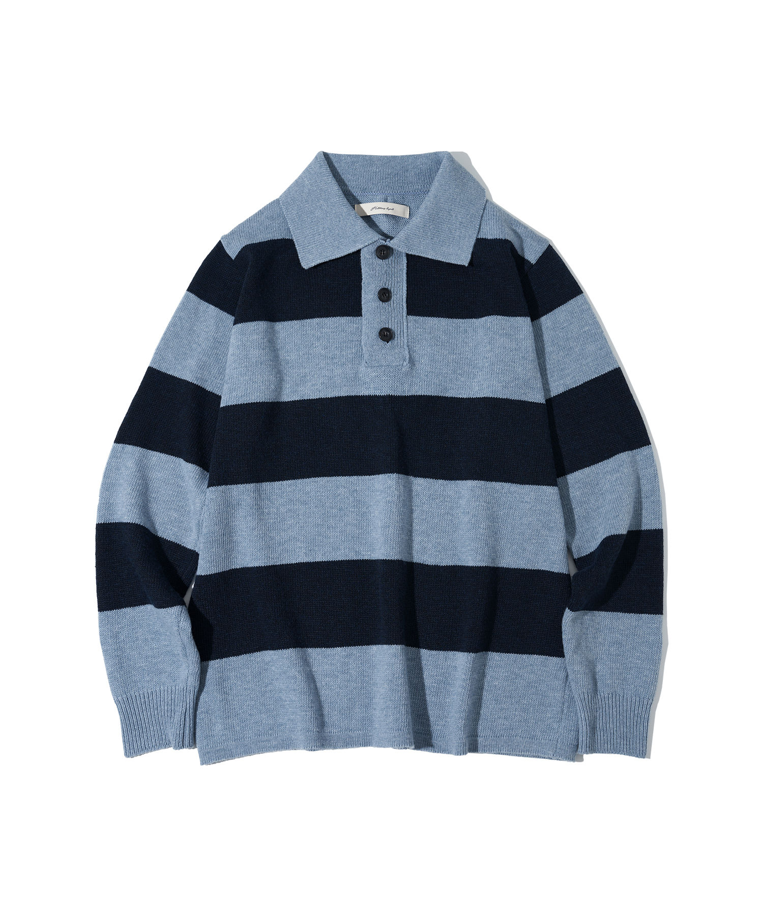 T20009 Holiday collar knit_Blue