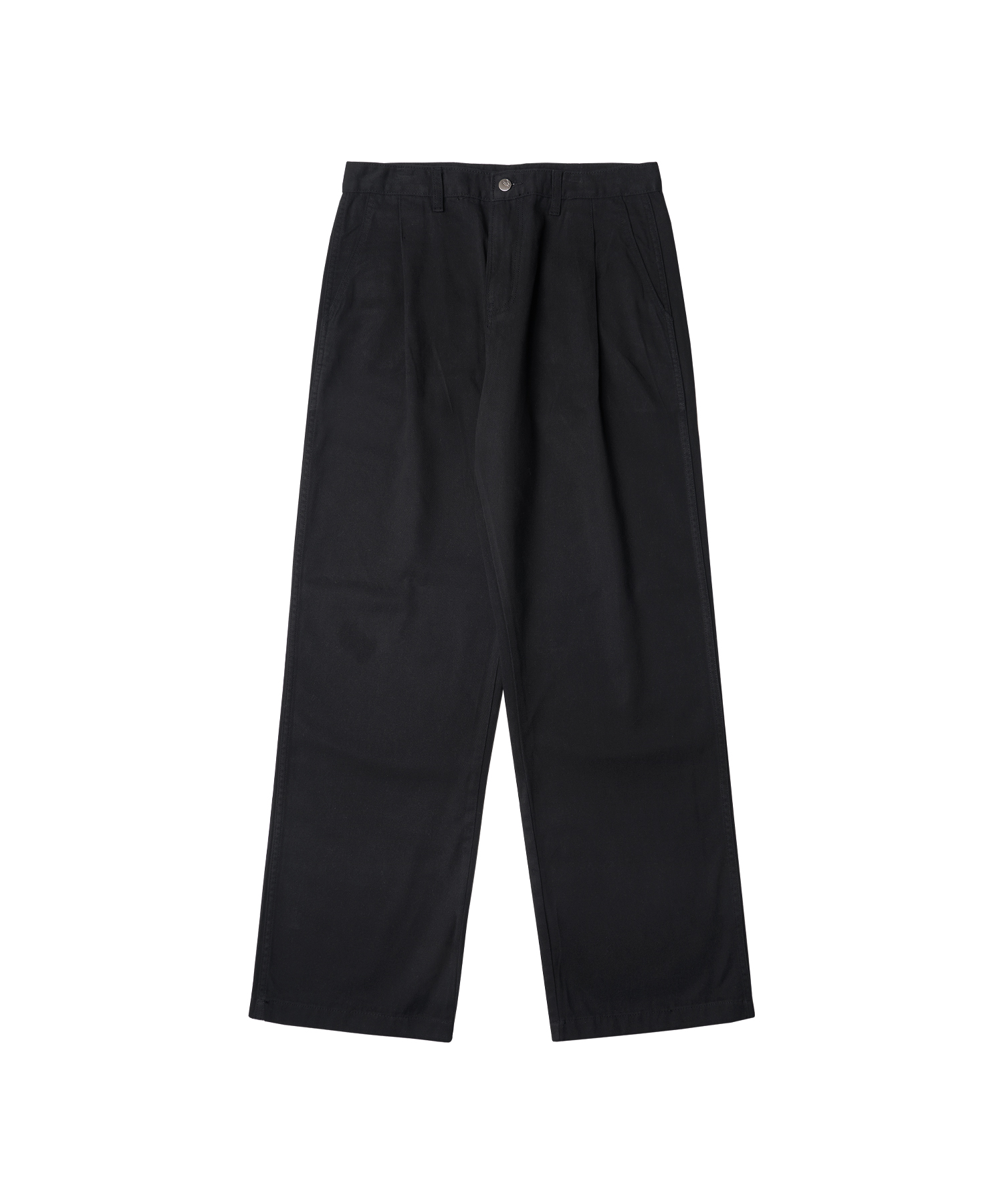 P10028 One-tuck wide pants_Black